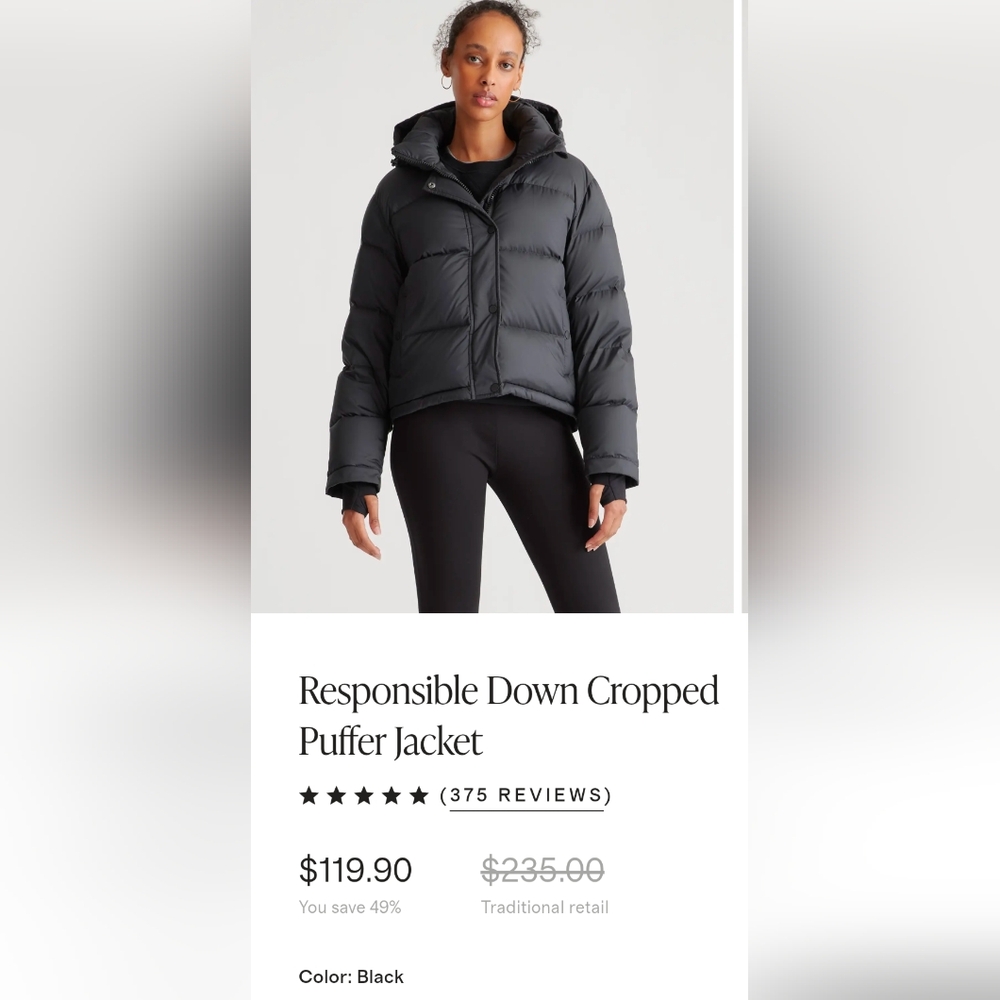 Quince Responsible Down Cropped Puffer Jacket